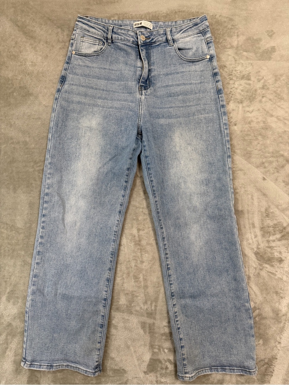 Katch Me Light Wash Straight Leg Jeans High Rise Classics Size 2XL
